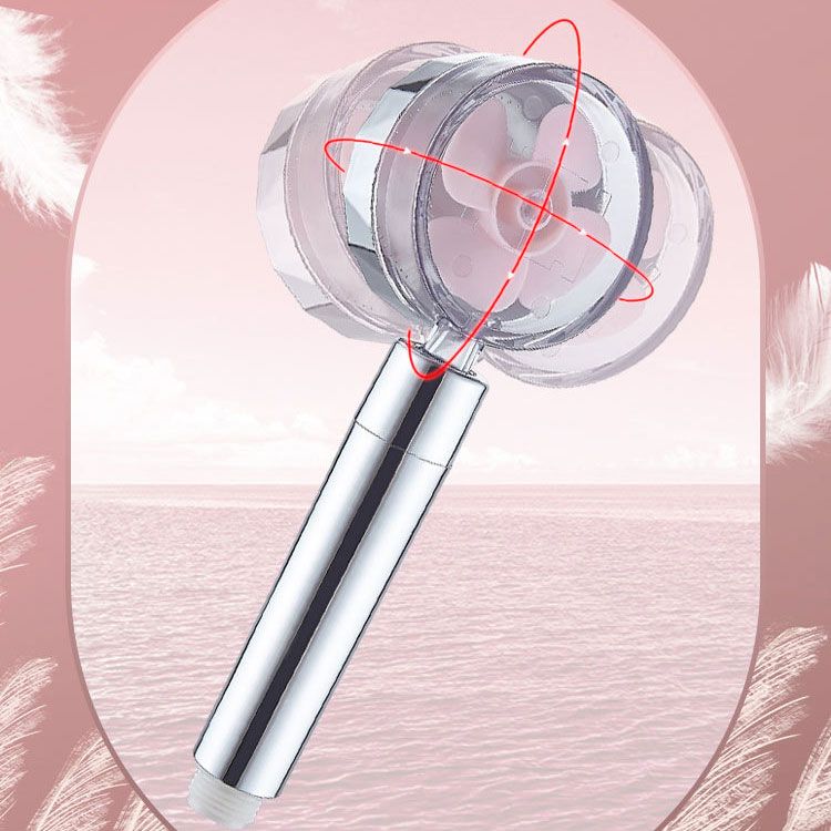 Contemporary Shower Head Combination Handheld Shower Plastic Wall Mounted Silver Shower Head
