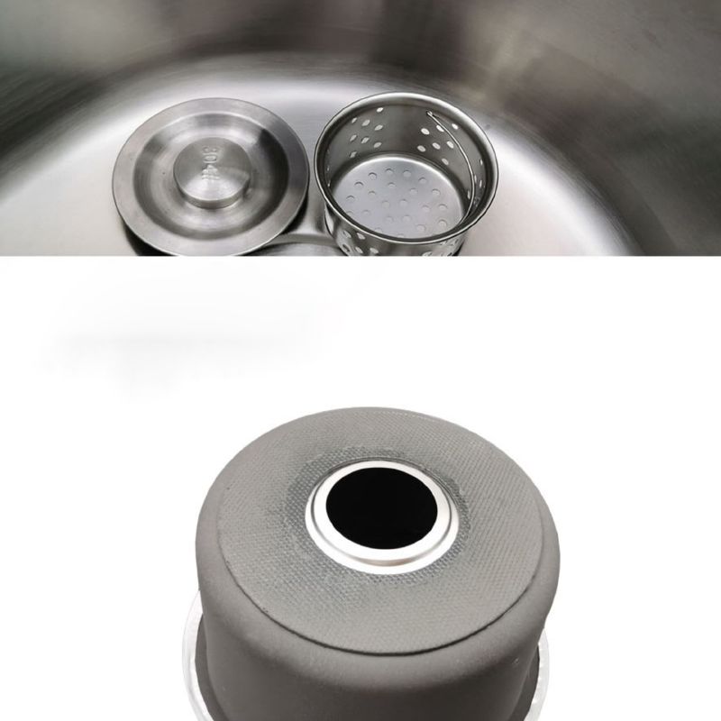 Round Stainless Steel Sink Built-in Sink with Basket Strainer