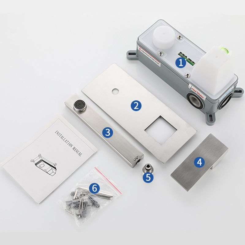 Contemporary style fittings with lever handles Wall-mounted fittings for the bathroom
