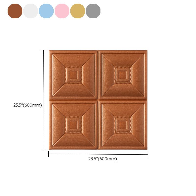 Glam Style Foam Water-Resistant Wall Cladding Living Room 3D Embossing Wall Cladding
