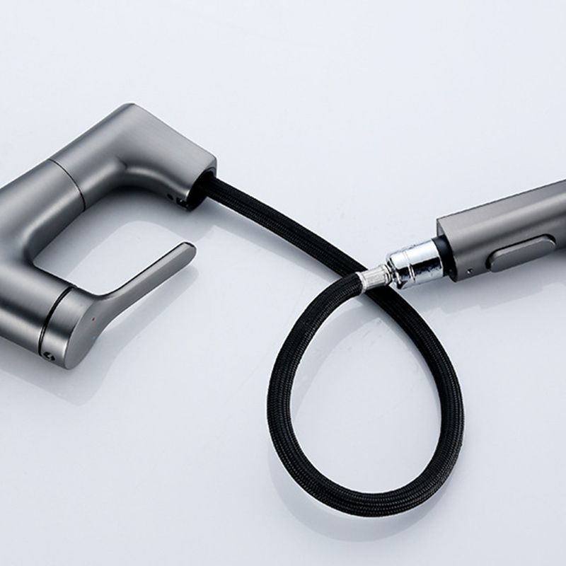 Contemporary Style Center Sink Faucets Lever Handles Faucets for Bathroom