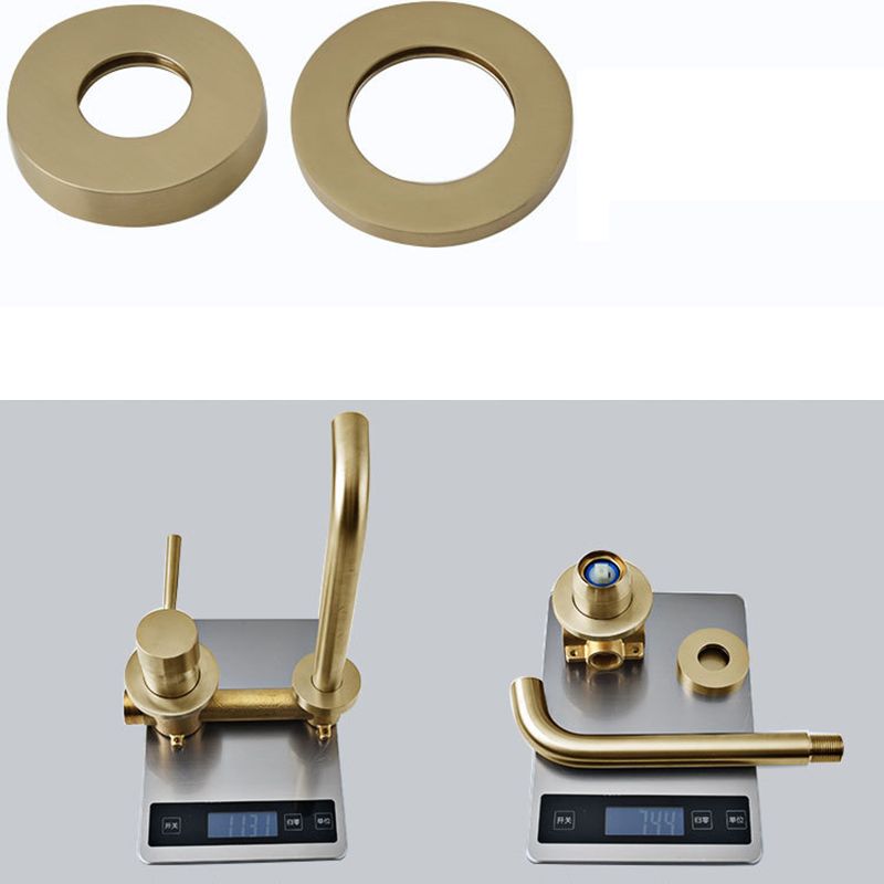Industrial bathroom faucet brass lever handles 2-hole faucets wall-mounted faucet