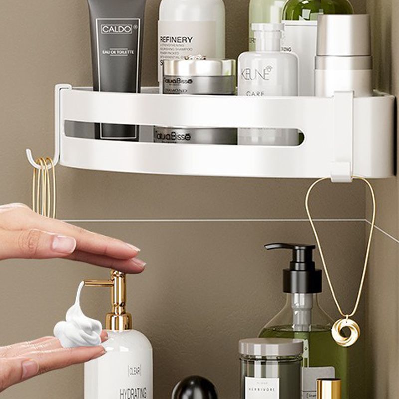 Modern white finish bathroom shelf rectangular & triangular bathroom hardware set