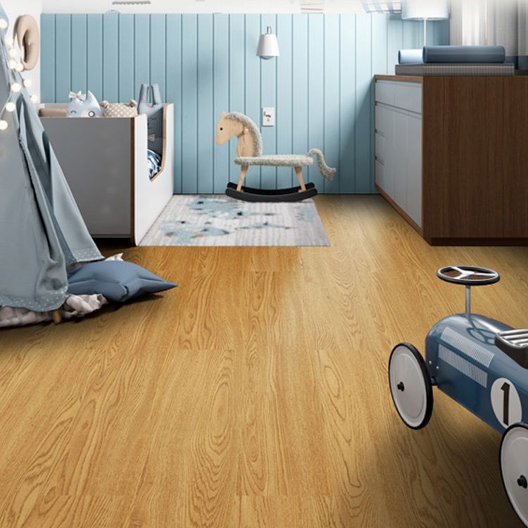 Rectangle PVC Floor Covering Peel and Stick Wood Look Smooth Vinyl Flooring