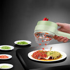 SnijGemak 4-in-1 Electric Vegetable Slicer – Rechargeable & With Collection Bin
