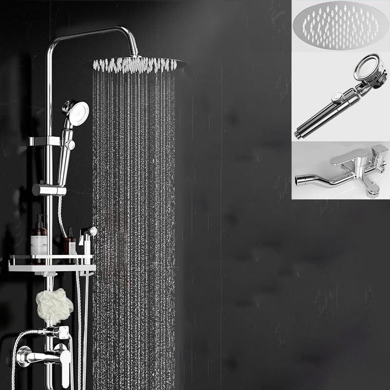 Wall-mounted Rectangular Shower System Stain-resistant Copper Modern Shower System
