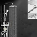 Wall-mounted Rectangular Shower System Stain-resistant Copper Modern Shower System
