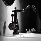 Glam Style Sink Faucet with Swivable Spout and Lever Handle