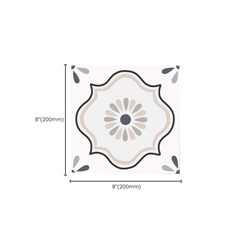 Square Indoor Vinyl Flooring Self-Adhesive Flower Pattern Waterproof Vinyl Flooring