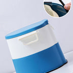 Contemporary plastic floor-mounted toilet bowl with toilet seat for the bathroom