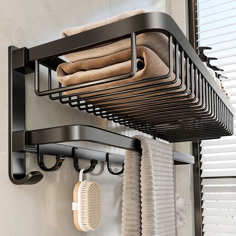 Modern Bathroom Accessories Set Black Bath Shelf Bath Accessories Set