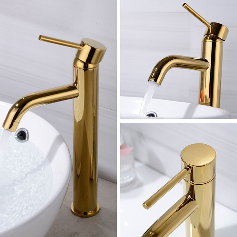 Modern 1-Hand Basin Faucet Gold Brushed Sink Faucet Brass