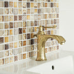 Plastic Peel & Stick Mosaic Tiles Mosaic Wallpaper with Square Shape