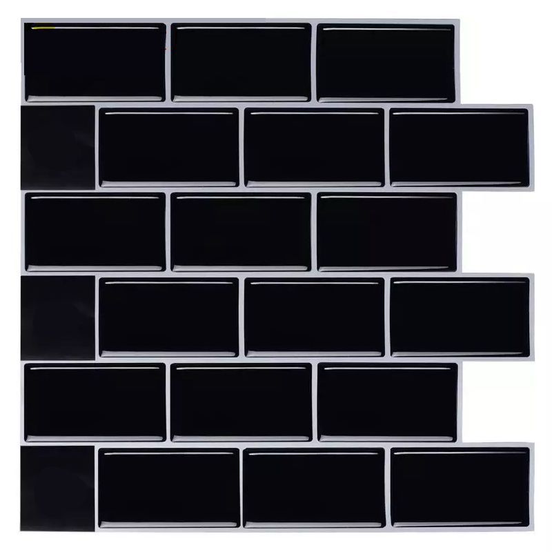 Modern Peel and Stick Wall Tile PVC Offset Joint Peel and Stick Wall Tile