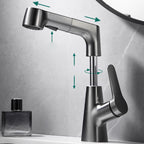 Pull-out Vessel Faucet Modern Sink Faucet with a Single Lever Handle