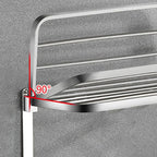 Classic Polished Chrome Bathroom Accessory Set Towel Rail/Paper Holder/Bathrobe Hook Included