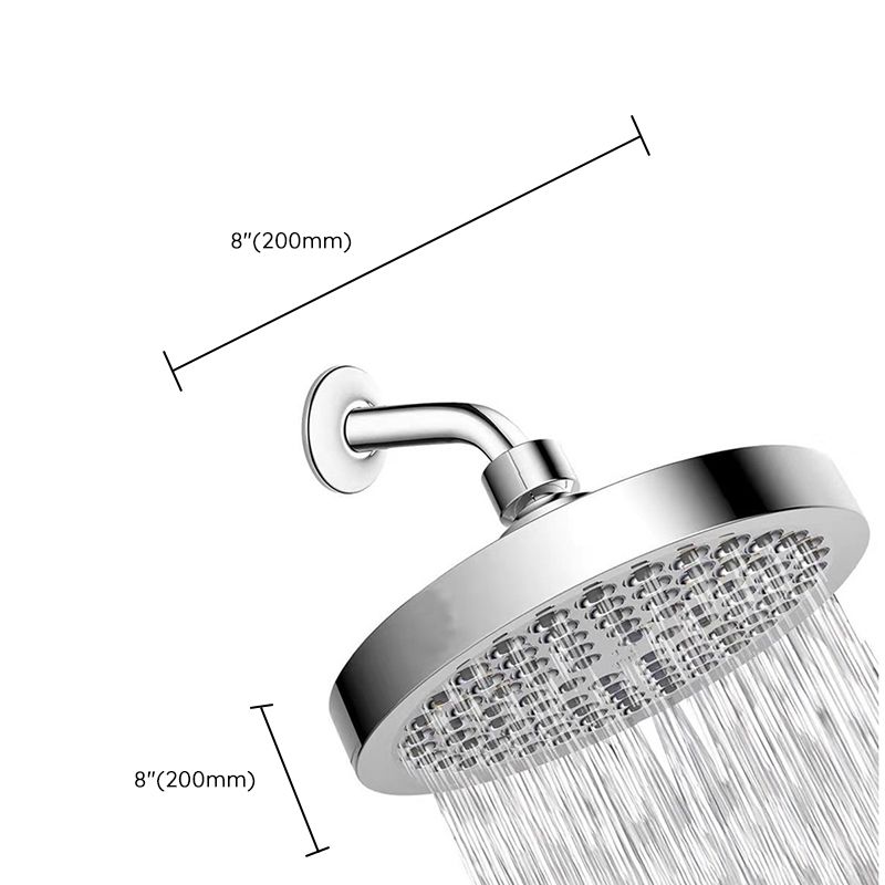 Contemporary Shower Combination Fixed Shower Head Stainless Steel Wall Mounted Round Shower Head