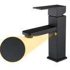 Modern Sink Faucet Centerset Bathroom Sink Faucet in Black