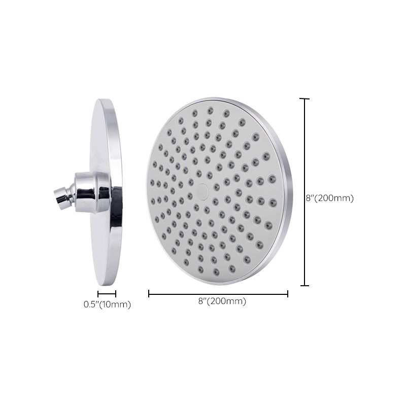 Contemporary Fest Shower Head Round Shower Head Combo in Silver