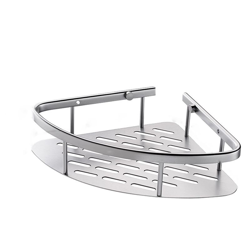 3-piece modern bathroom accessory set aluminum bathroom shelf in silver