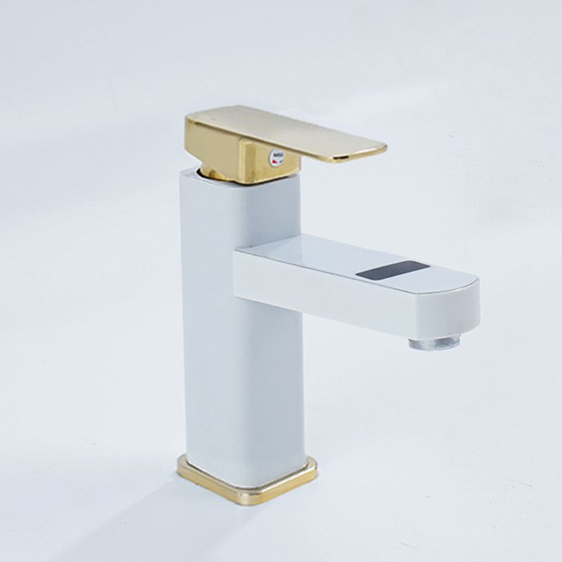 Contemporary sink faucet Digital display Monochrome Low arch basin Bathroom sink