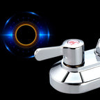 High Arch Brass Bathroom Faucet Double Handle Basin Tap