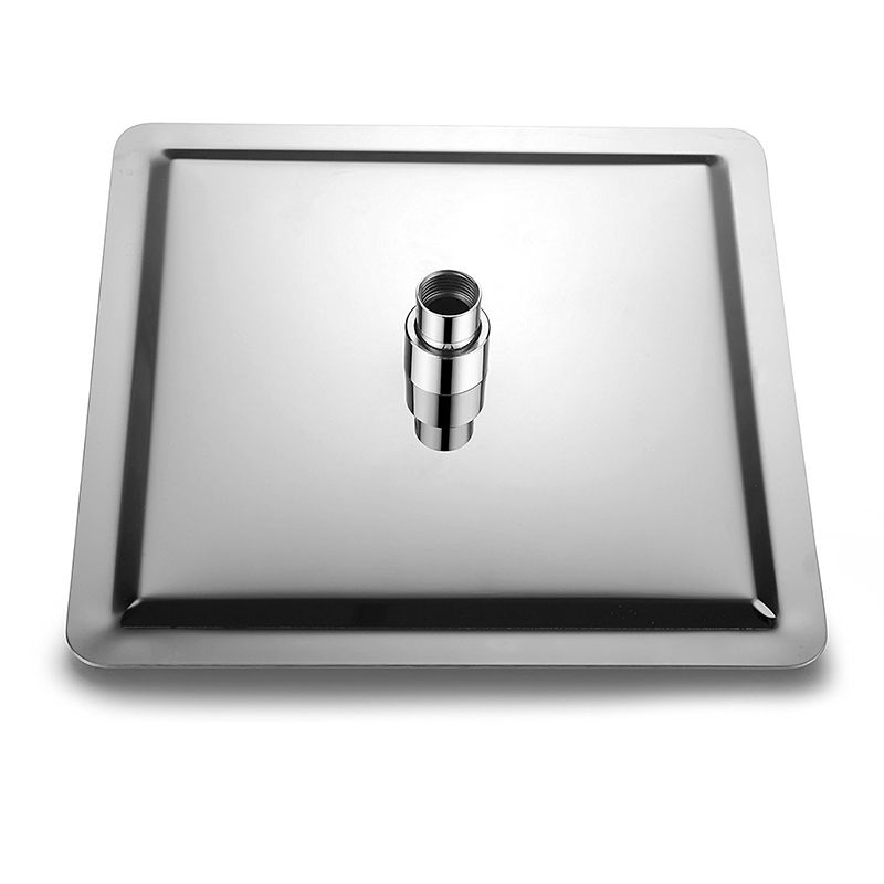 Contemporary Shower Combo Fixed Shower Head Stainless Steel Wall Mount Square Shower Head