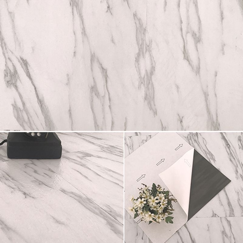 Rectangular PVC Floor Covering Peel and Stick Matte Stone Look Vinyl Floor
