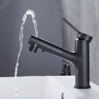 Contemporary sink faucet pull-out basin tap with lever handle