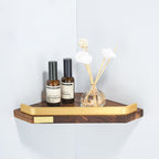 Wood and Aluminum Bath Hardware Set Golden Bathroom Accessory Set