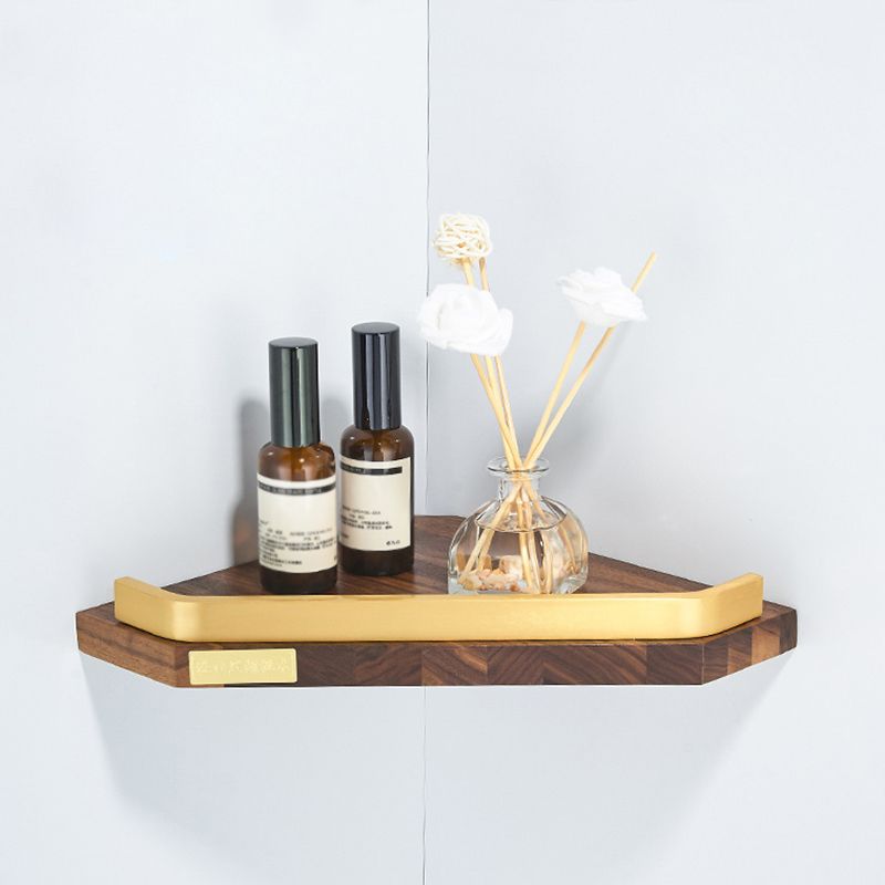 Wood and Aluminum Bath Hardware Set Golden Bathroom Accessory Set
