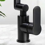 Modern sink faucet stainless steel lever handles swivel spout sink faucet