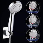 Contemporary Shower Combination Double Shower Head Chrome Wall Mounted Round Shower Head