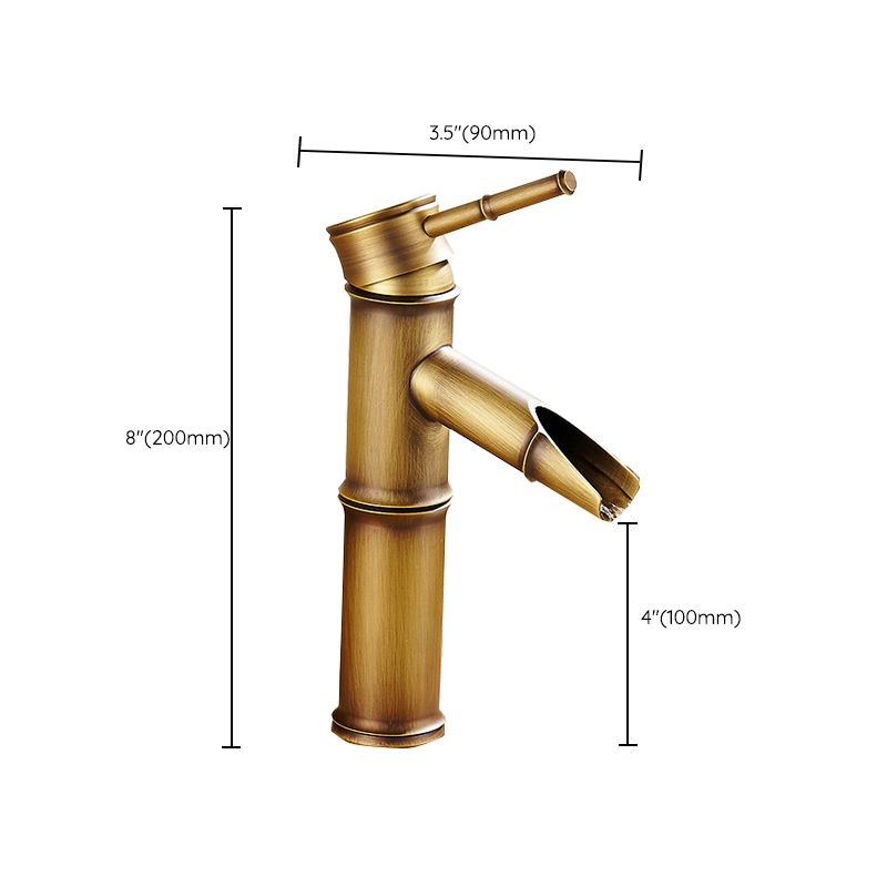 Country style single hole basin faucet with a lever handle