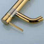 Modern 1-Hand Basin Faucet Gold Brushed Sink Faucet Brass