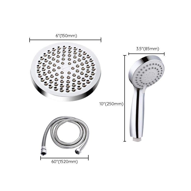 Traditional Shower Head Simple Metal Round Handheld Shower