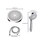 Traditional Shower Head Simple Metal Round Handheld Shower