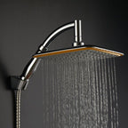 Modern Square Showerhead Combo Chrome Rainfall Showerhead