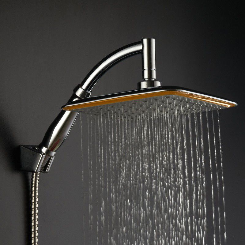 Modern Square Showerhead Combo Chrome Rainfall Showerhead