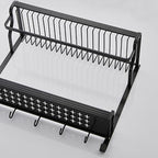 Black / Silver Bathroom Accessories Aluminum Hardware Set Bathroom Shelf