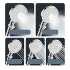 Contemporary Hand Shower Round Shower Head Combo in Silver