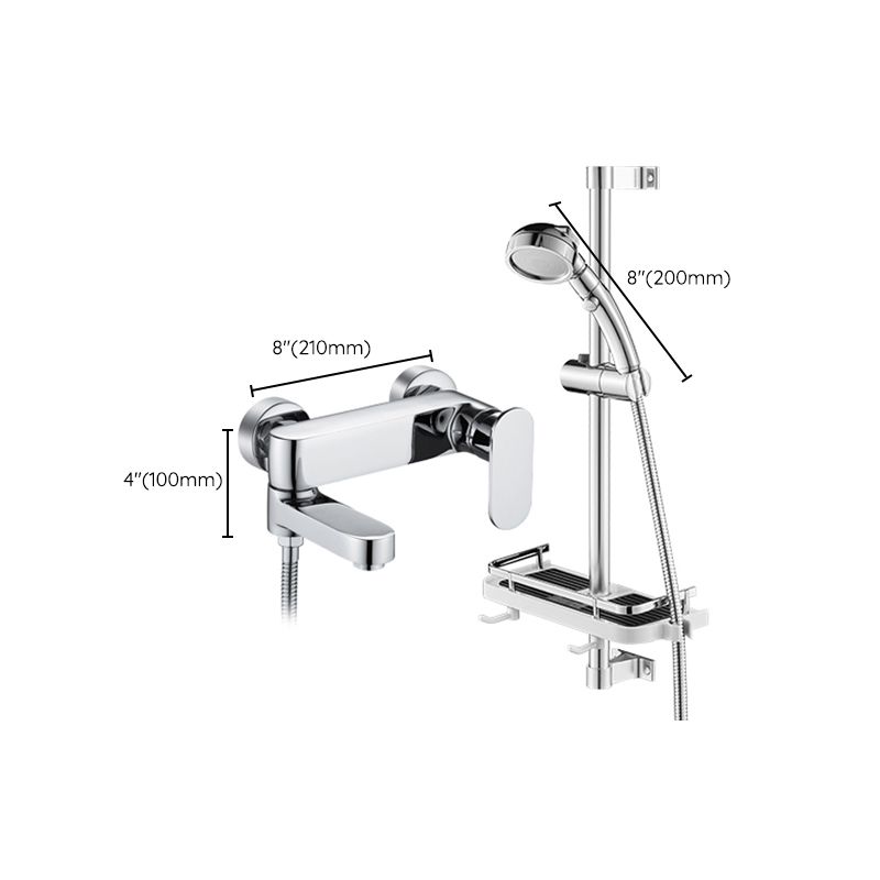 Modern Wall-Mounted Bathtub Faucet Trim Metal Single-Lever Bathtub Faucet Trim