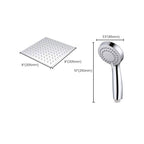 Modern Pull-Down Dual Showerhead Square High Arch Showerhead Combination