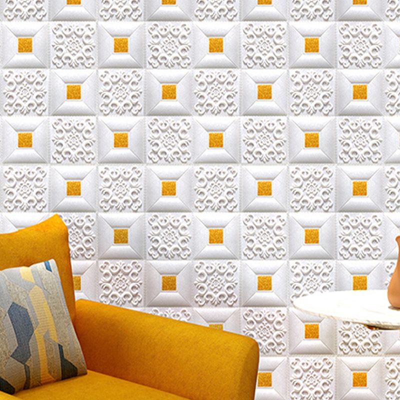 Modern Pearl Wall Bowls PVC Wall Access Panel Peel and Stick Wall Tile Set of 10