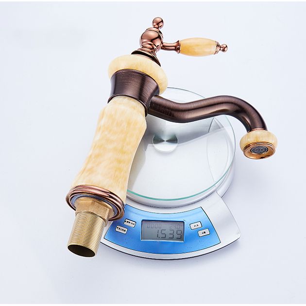 Luxury Ship Basin Faucet Lever Handle Round Ship Basin Bathroom Faucet