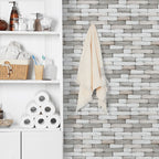 PVC Peel & Stick Tile Kitchen waterproof splash guard Peel and Stick Wall Tile Set of 18