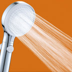 Modern adjustable shower head metal 3 spray functions shower head combi