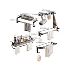 Mattes Black Bathroom Hardware Set Metal & Acrylic Bathroom Shelf/Towel Holder/Bathrobe Hook