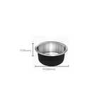 Contemporary Single Bowl Kitchen Sink Round Stainless Steel Sink with Drain Strainer Set