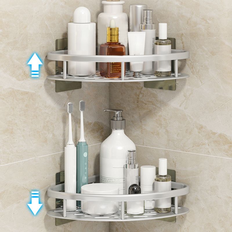 Silver/Black Bathroom Accessories Set Modern 1/2/3 - Piece Bathroom Shelf